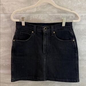 KHAITE Black Denim Skirt